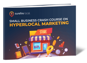 eBook cover - Small Business Crash Course on Hyperlocal Marketing